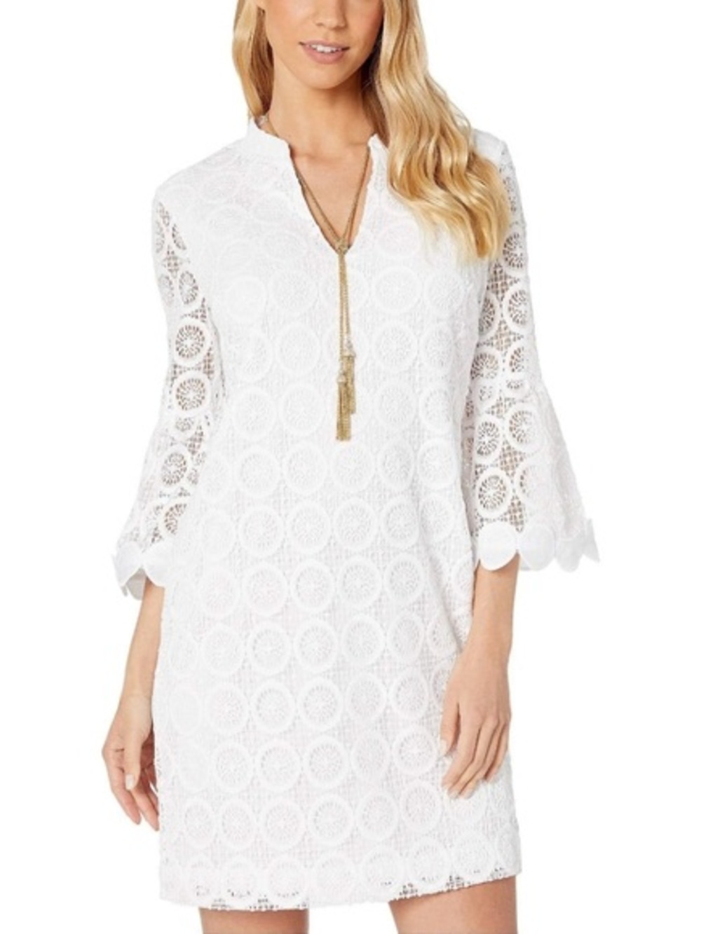 Lilly Pulitzer Zelle Dress Resort White Coastal Lace Size 2 New